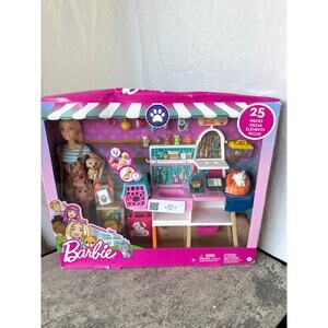 Barbie Pet Boutique Playset with 4 Pets & Color-Change Grooming Feature
